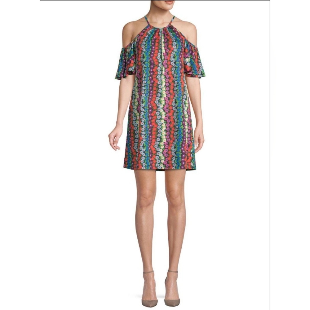 NWT! Trina Turk Summer Swim Coverup Floral Print Women's Viola Midi Dress Small